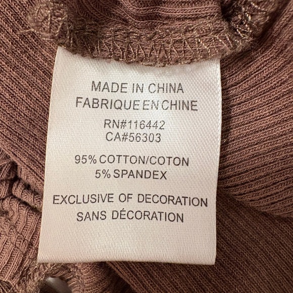 Zine Clothing Chocolate Ribbed Side-Tie Tank - Picture 4 of 7